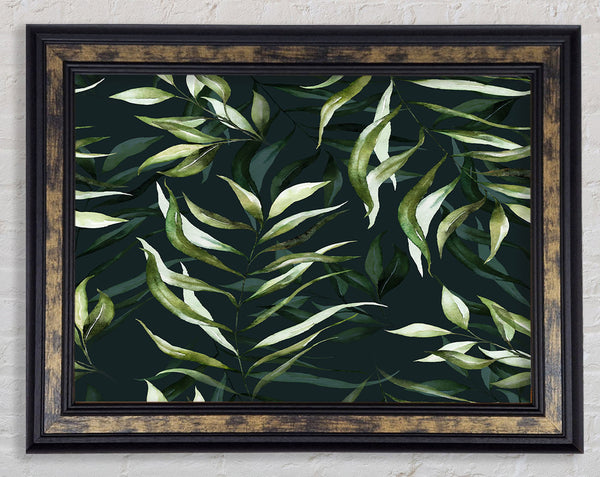 Green Leaves Of Plenty Framed Print