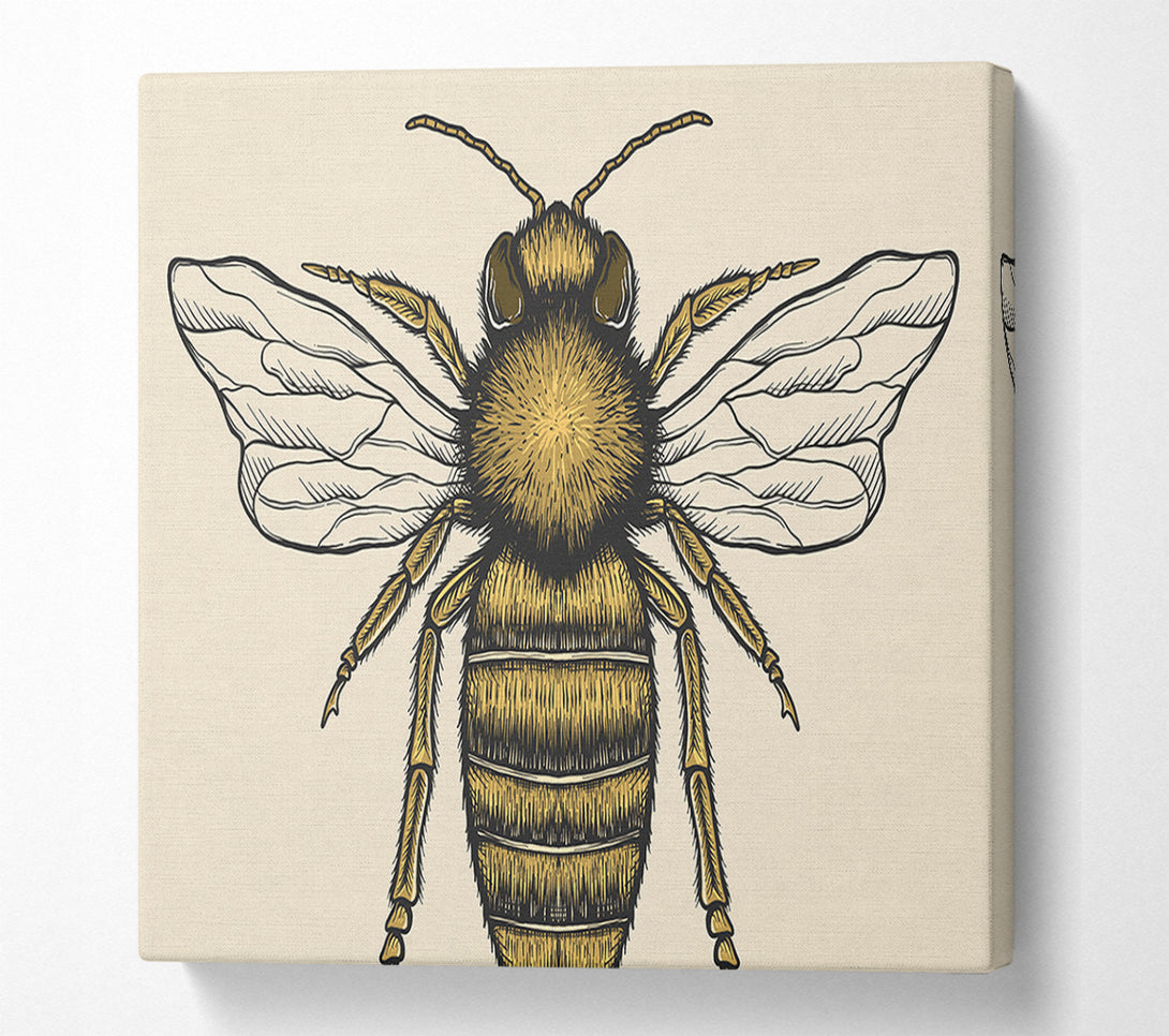  A Canvas Print of The Lovely Honey Bee Canvas Wall Art