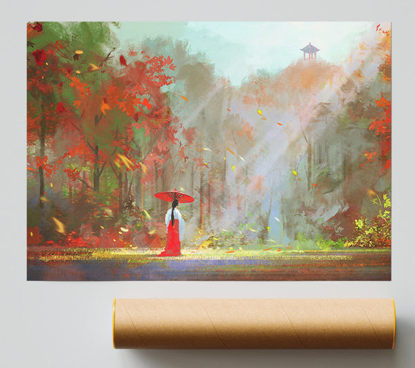 Geisha In The Woods Poster