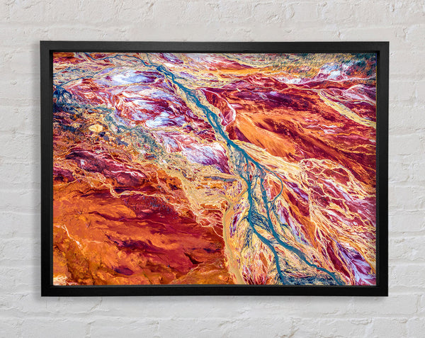 The Mountain River System Framed Print