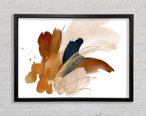 Natural Brush Strokes Framed Print