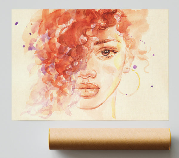 The Face Of Watercolour Poster