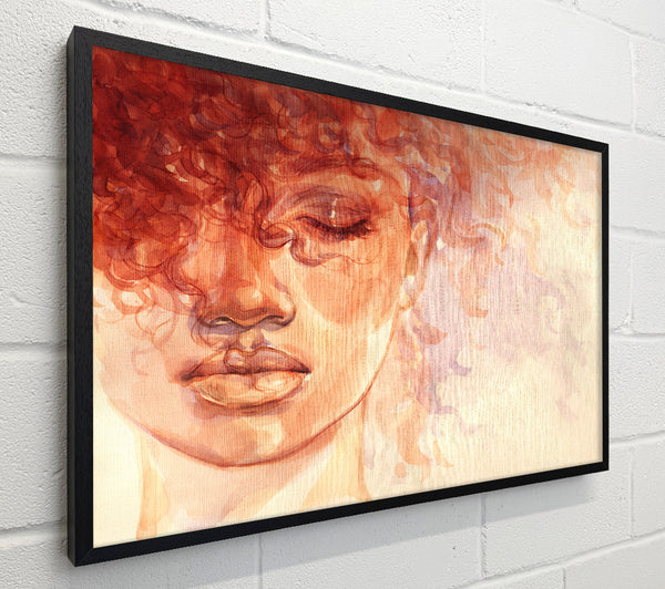 Orange Portrait Of Watercolour