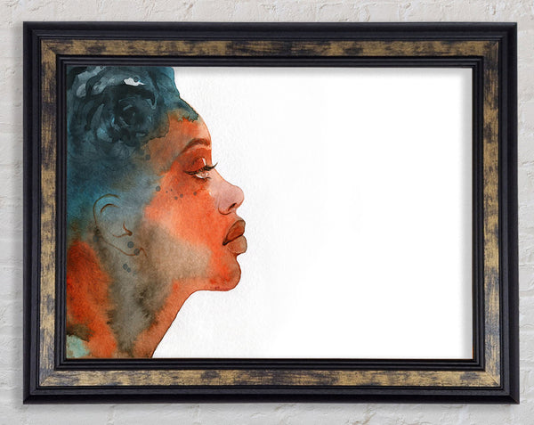 Sideview Face Beauty Framed Print