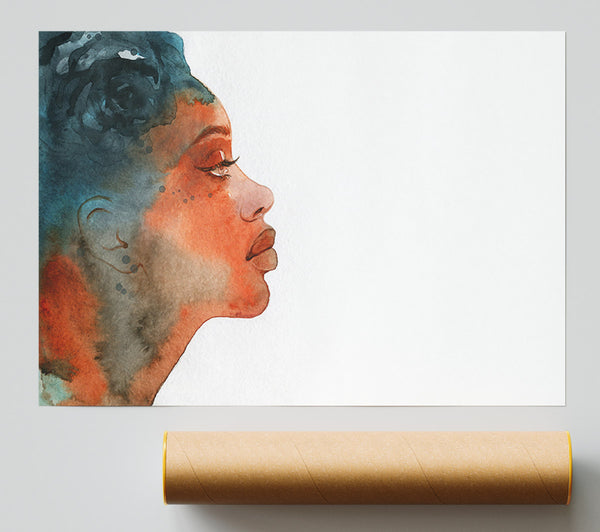 Sideview Face Beauty Print