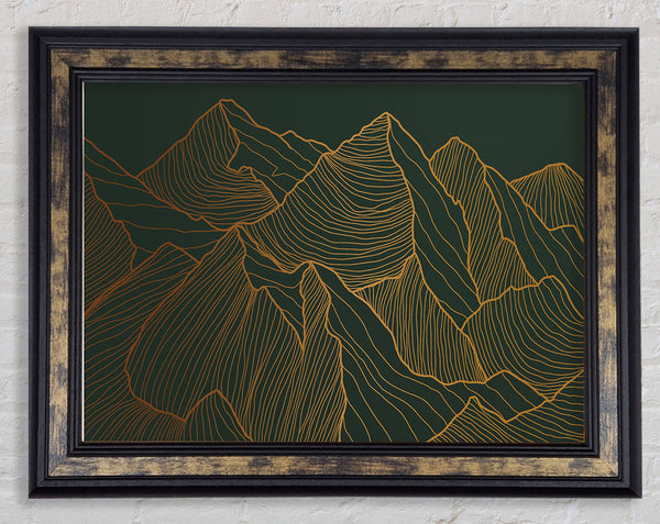 Mountains Of Gold Framed Print