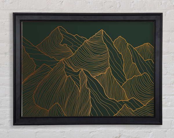 Mountains Of Gold Framed Print