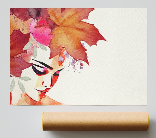 Autumn Leaf Woman Giclee Print