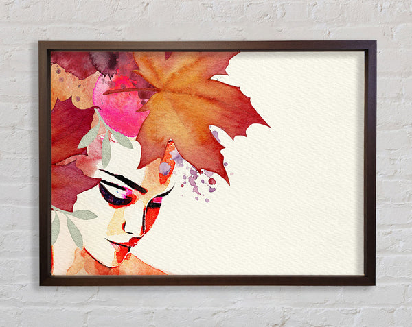 Autumn Leaf Woman Framed Print