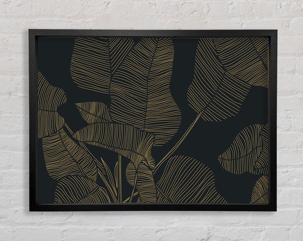 The Gold Lined Leaf Framed Print