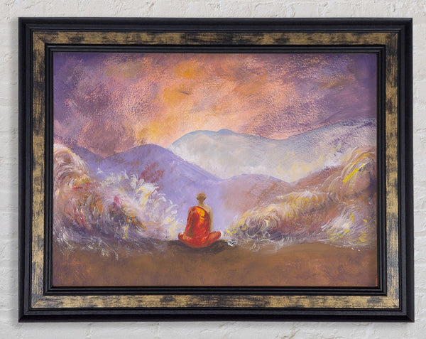 Monk On The Hilltop Framed Print