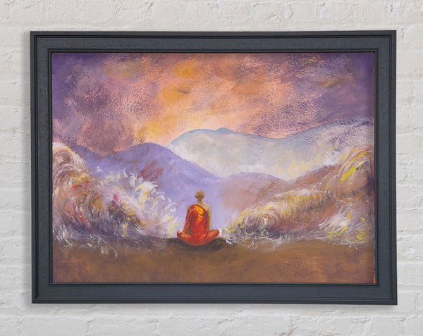 Monk On The Hilltop Framed Print