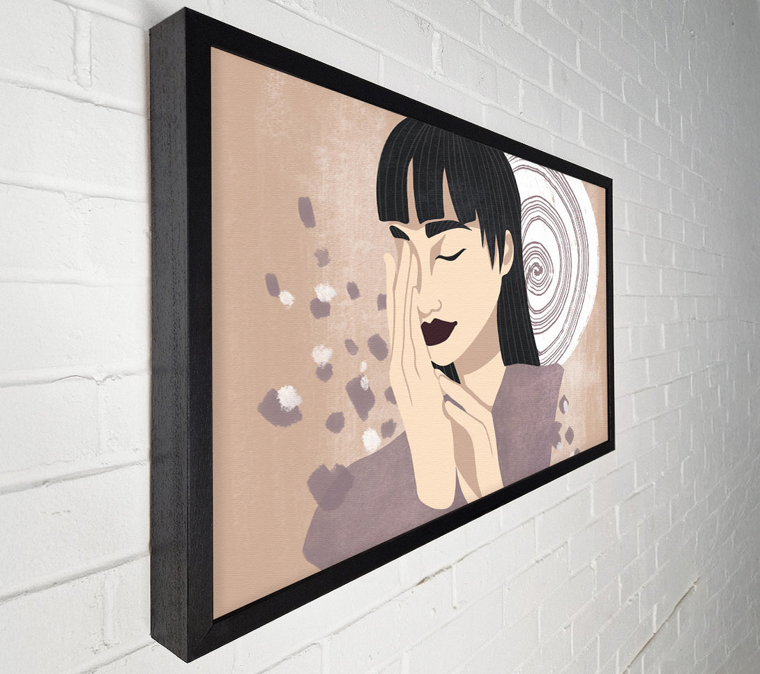 A Canvas Print of Hand To Face Canvas Print