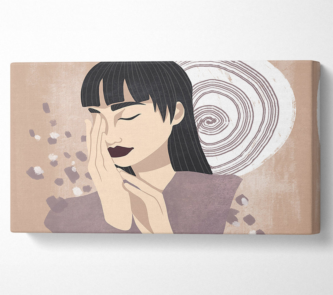  A Canvas Print of Hand To Face Canvas Print