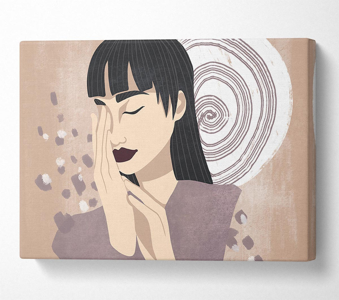 A Canvas Print of Hand To Face Canvas Print