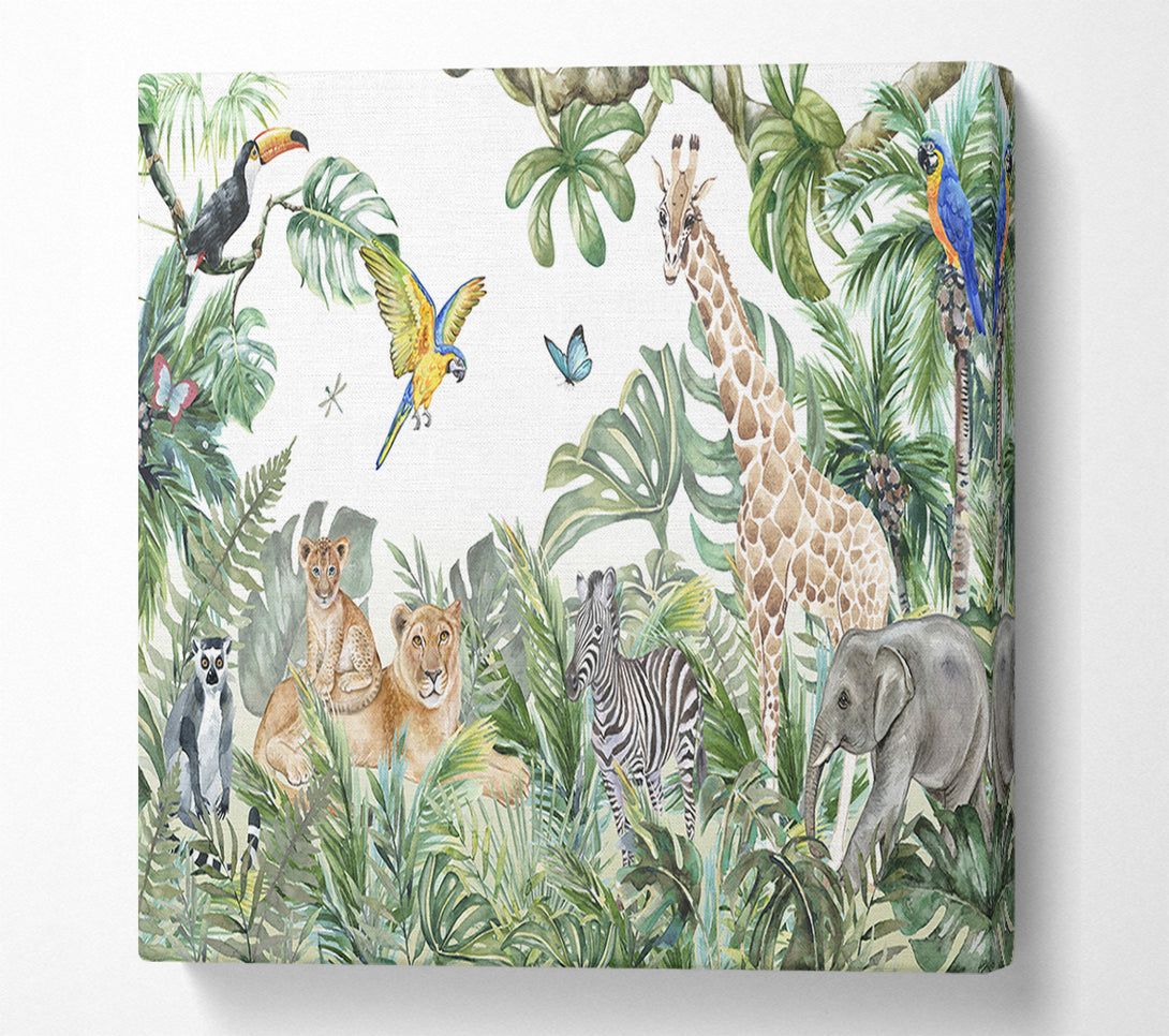  A Canvas Print of Safari Jungle Adventure Canvas Print