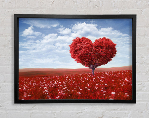 The Red Tree Heart Framed Print
