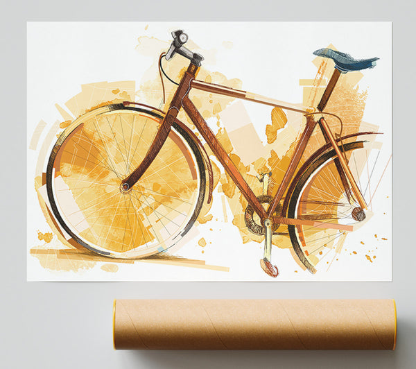 Watercolour Bike Giclee Print