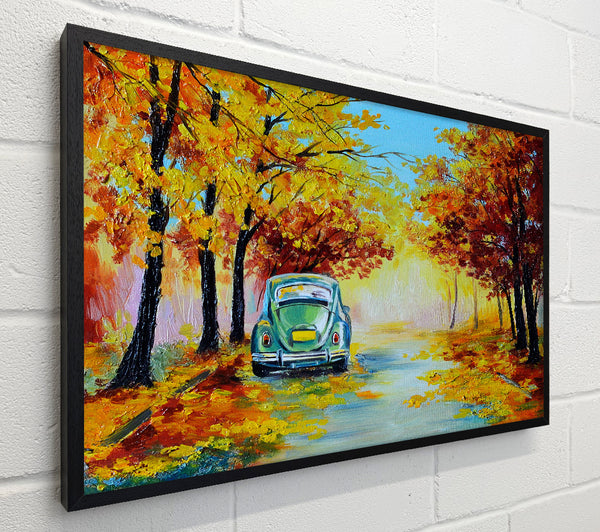 Vw Beatle In Autumn