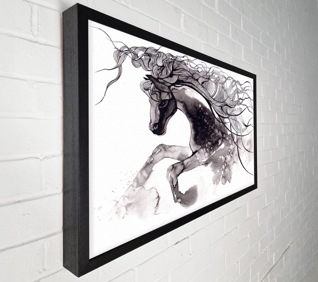 A Canvas Print of Long Haired Horse Canvas Art