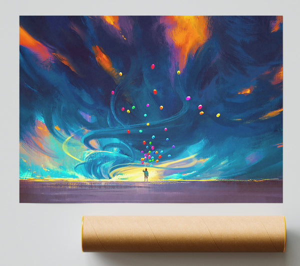 Swirling Skies Of Colour Print