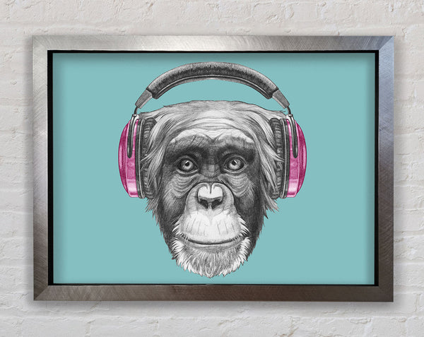 Chimpanzee Headphone Dj