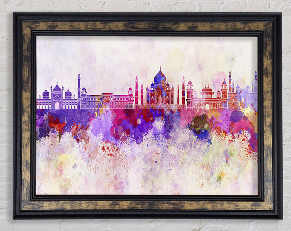 Color Explosion Dubai Framed Print