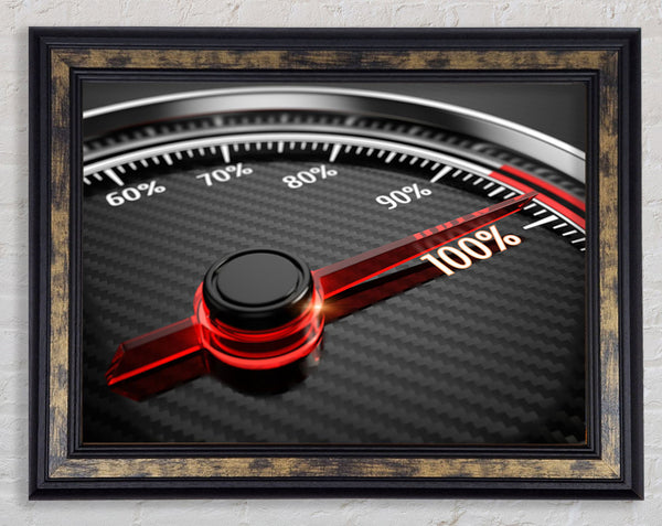 Speed One Hundred Percent Framed Print