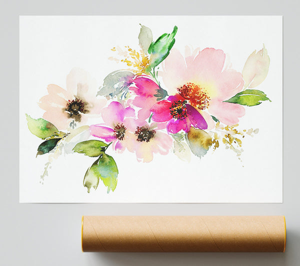 The Watercolour Flower Paint Giclee Print