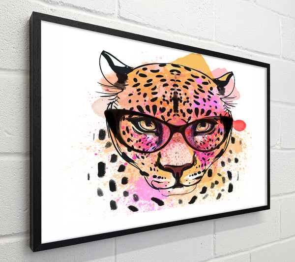 Peach Leopard Glasses