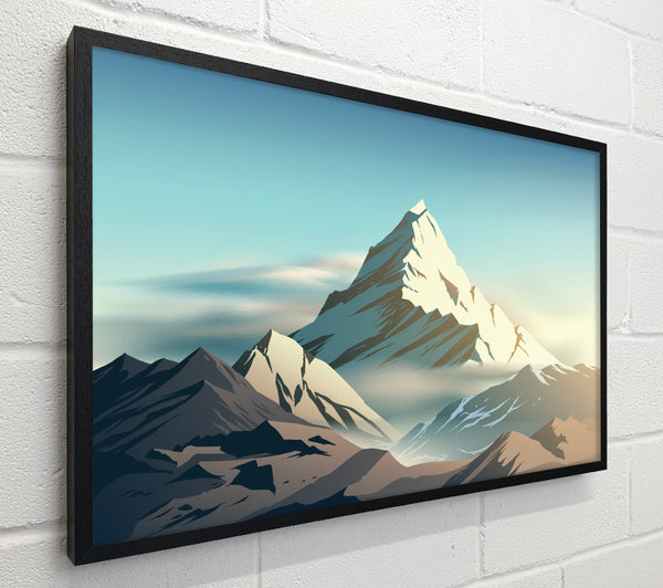 On Top A Mountain Peak Digital