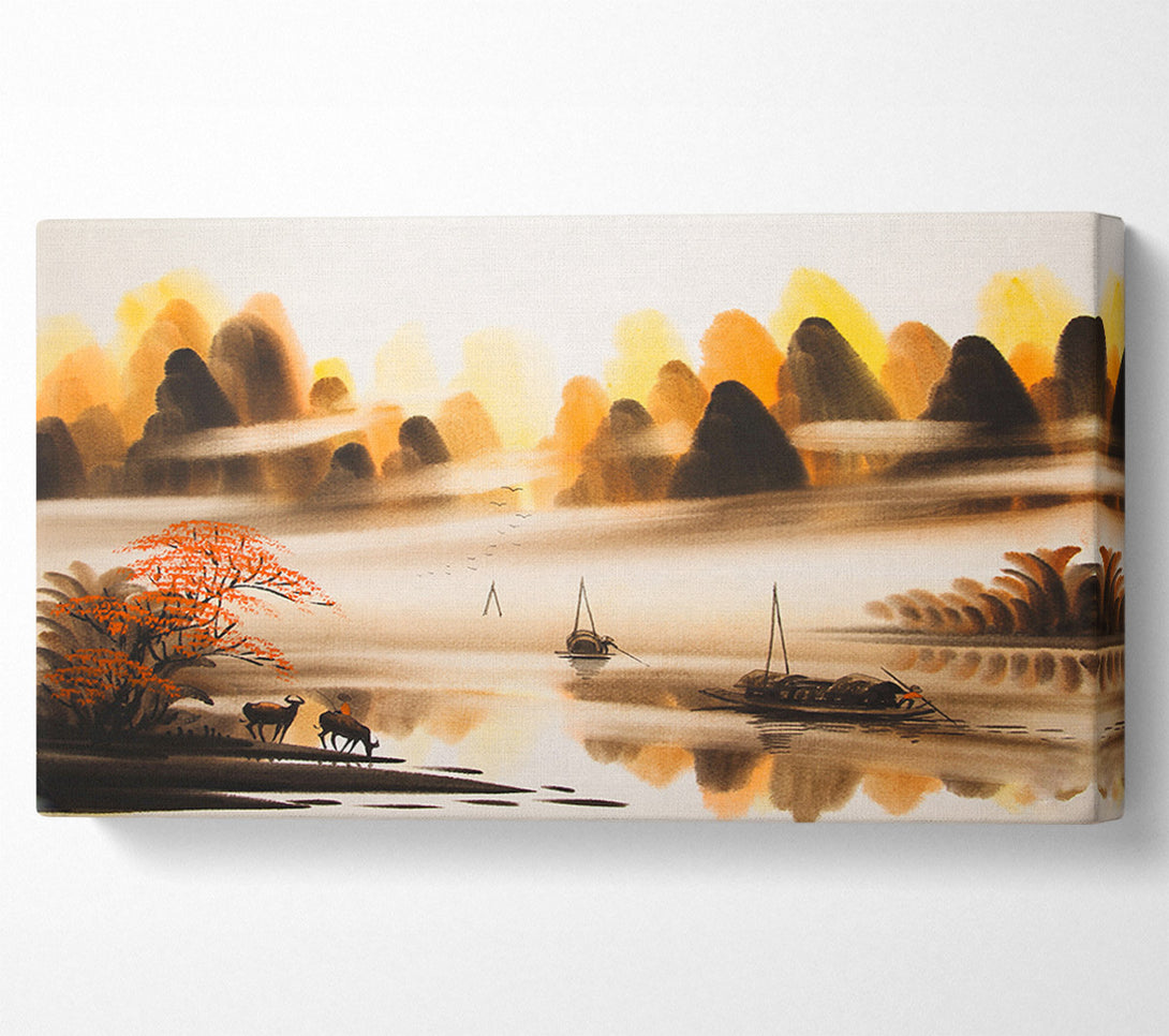  A Canvas Print of The Valley Of Deer View Canvas Art