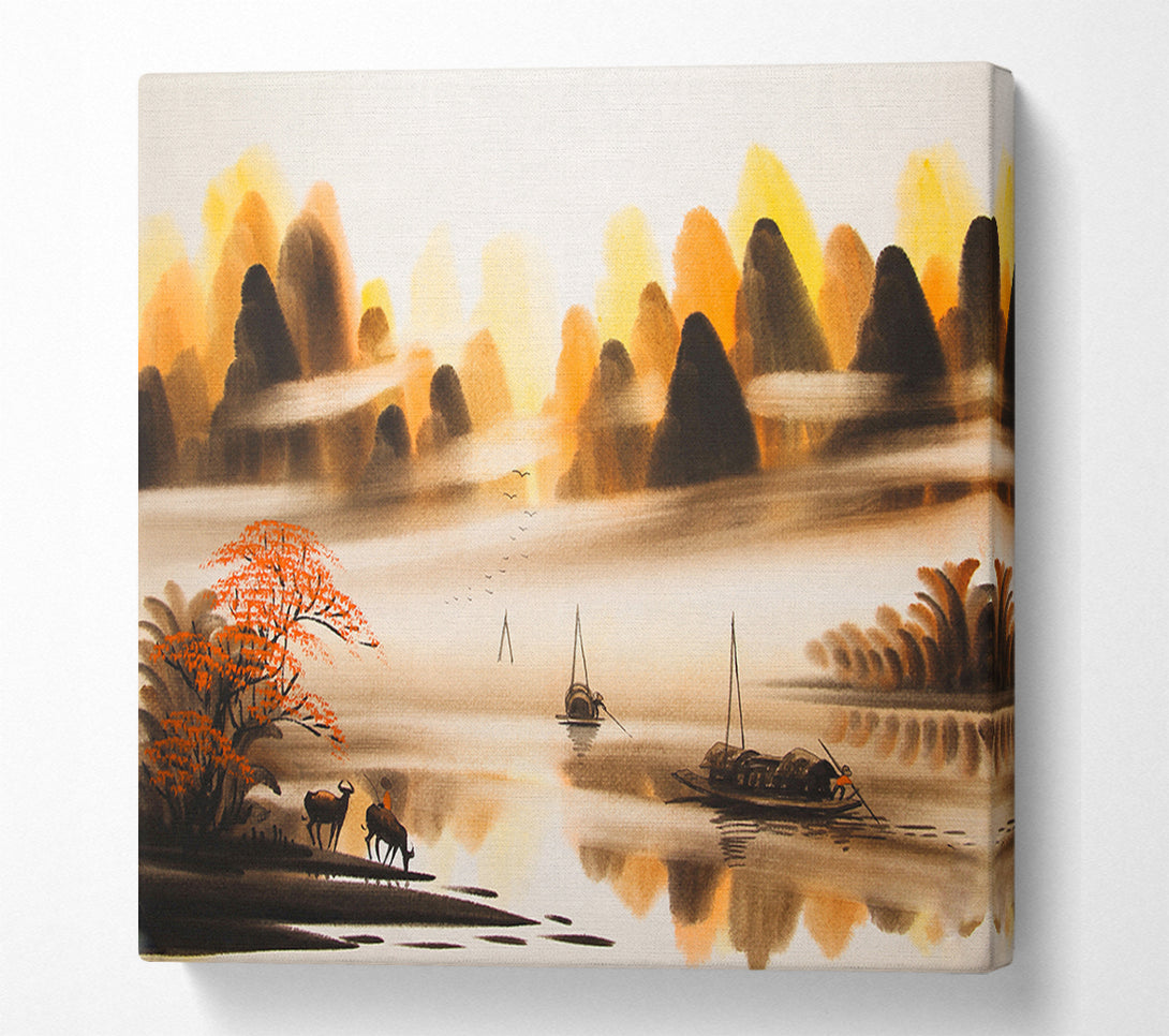  A Canvas Print of The Valley Of Deer View Canvas Art