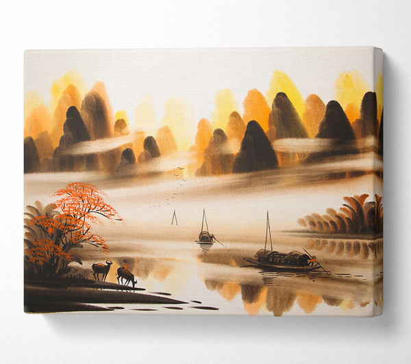  A Canvas Print of The Valley Of Deer View Canvas Art