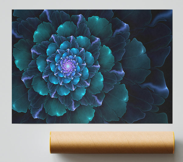 Spiral Into The Succulent Cactus Poster