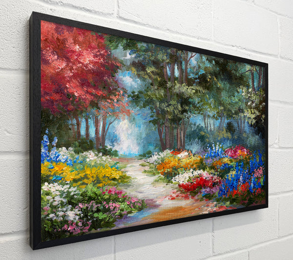 Flowers Leading Into The Forest