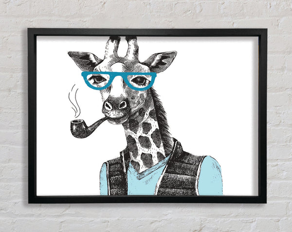 Die Giraffe mit Brille