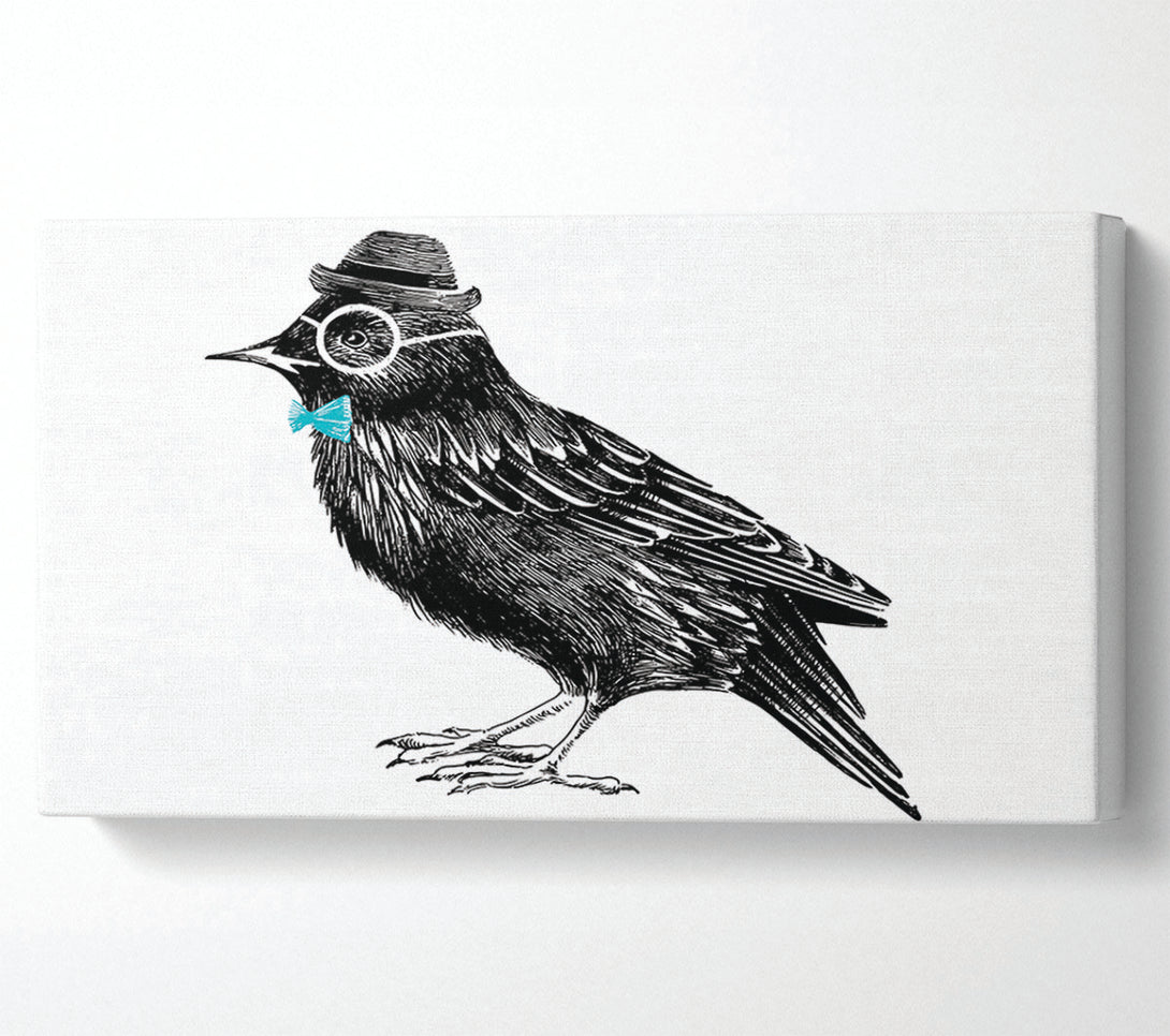  A Canvas Print of Hipster Crow Canvas Art