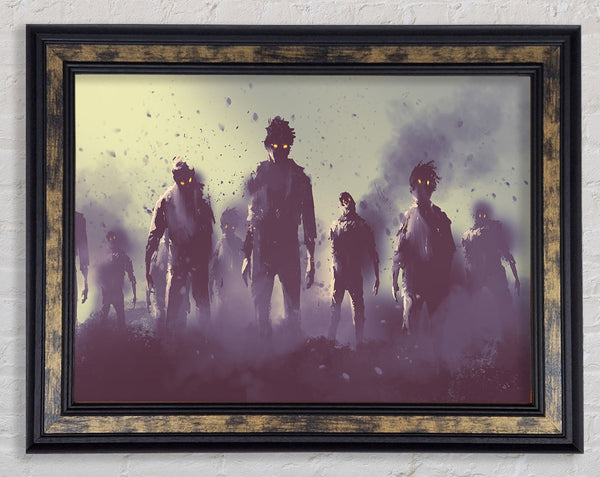 The Ghostly Zombie Horde Framed Print