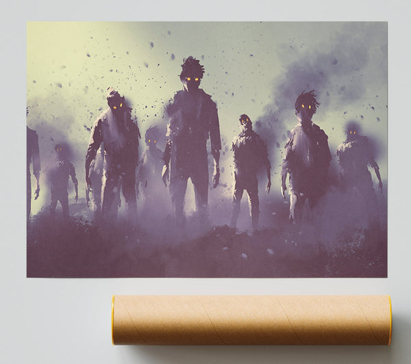 The Ghostly Zombie Horde Print