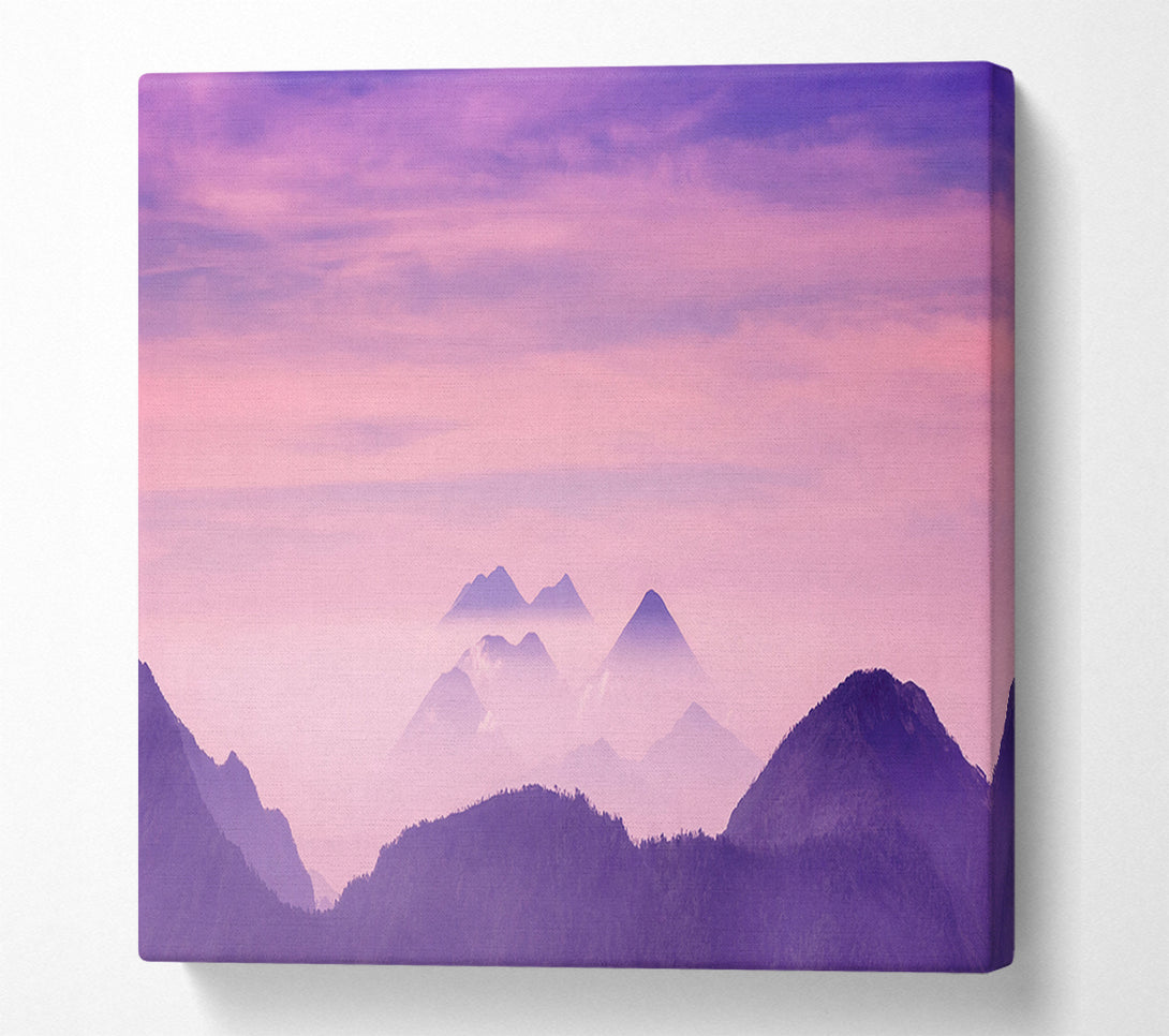  A Canvas Print of Lavender Mountain Top Canvas Print