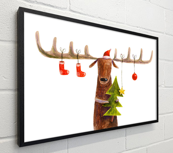 Reindeer At Christmas Antlers