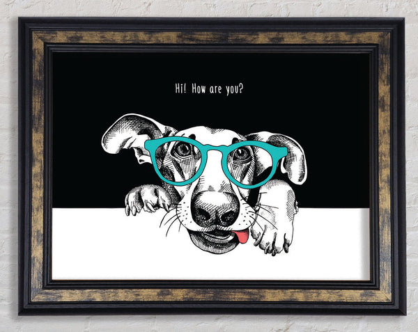 Hi How Are You Dog Framed Print