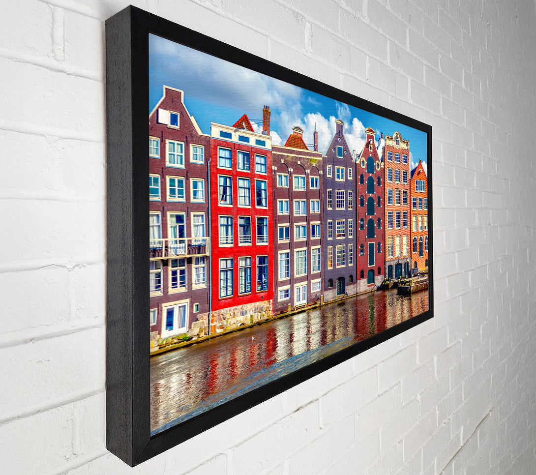  A Canvas Print of Tightly Packed Houses Canvas Art