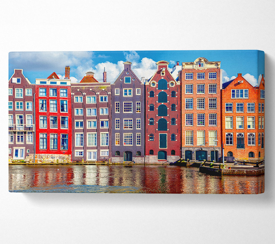  A Canvas Print of Tightly Packed Houses Canvas Art