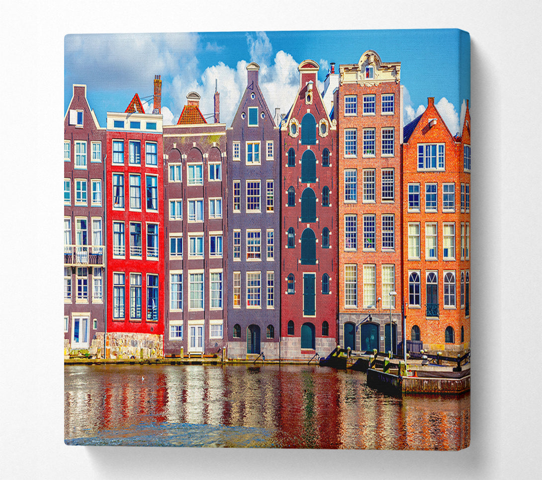  A Canvas Print of Tightly Packed Houses Canvas Art