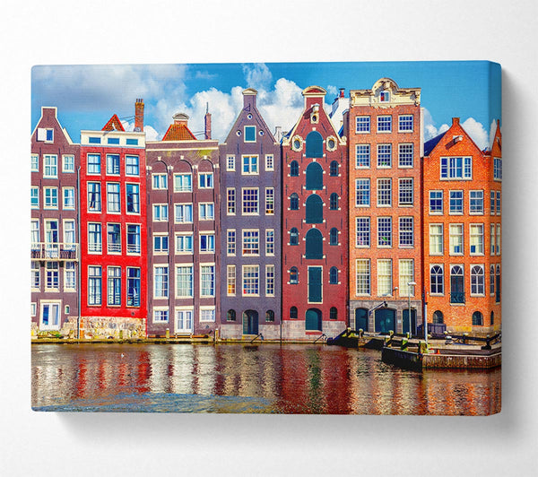  A Canvas Print of Tightly Packed Houses Canvas Art