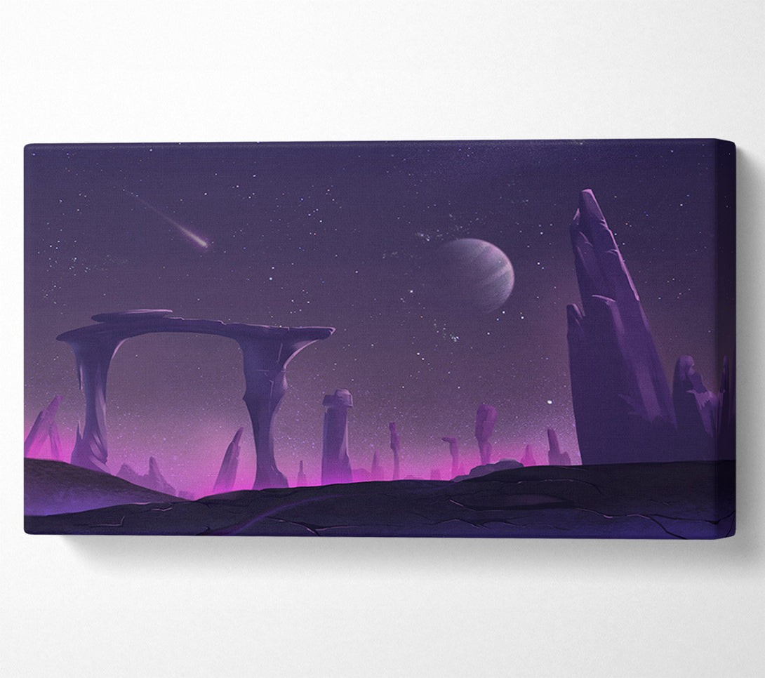  A Canvas Print of The Purple Planet Canvas Wall Art