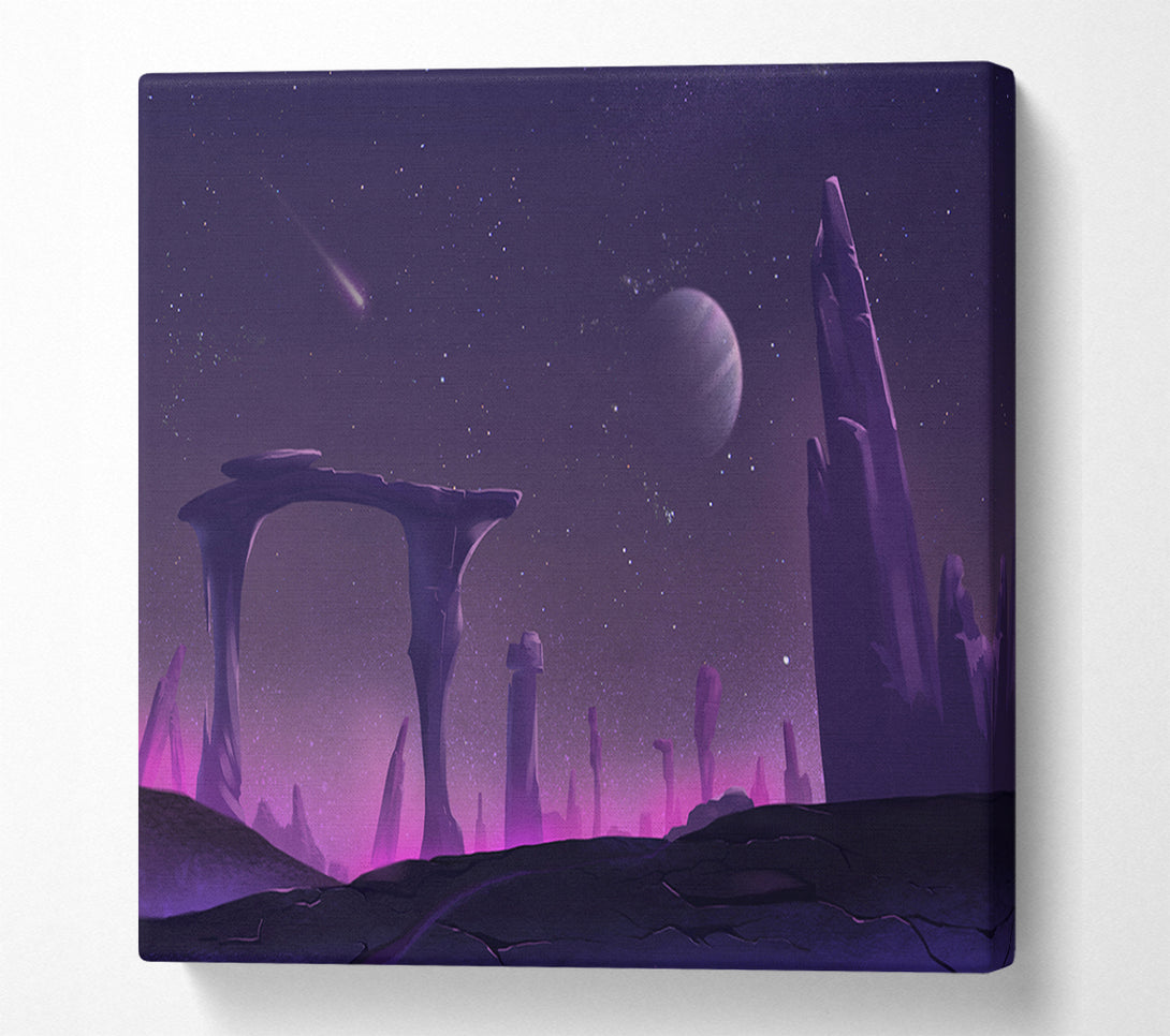  A Canvas Print of The Purple Planet Canvas Wall Art
