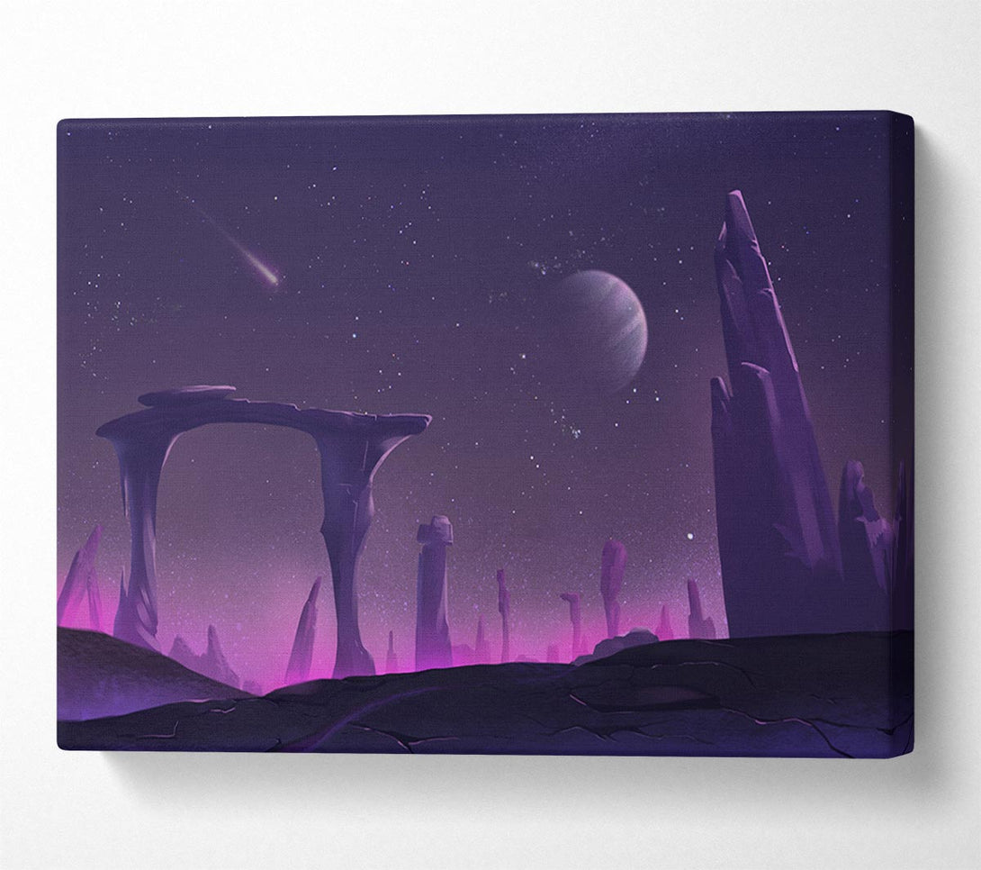  A Canvas Print of The Purple Planet Canvas Wall Art